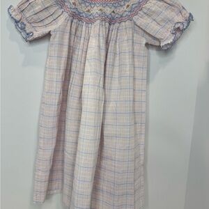 CLAIRE & CHARLIE SMOCKED BISHOP DRESS